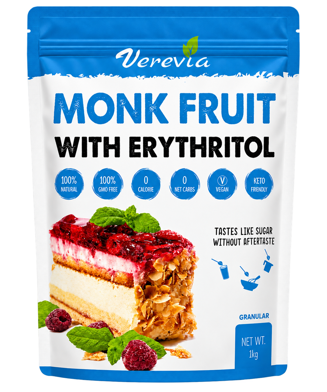 Verevia Monk Fruit + Erythritol Sweetener – 1kg