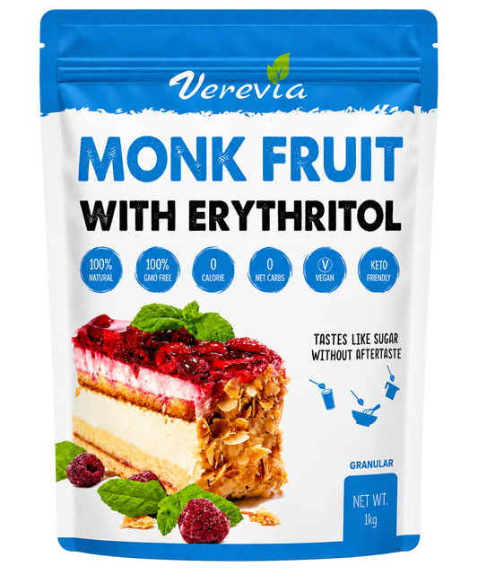 Verevia Monk Fruit + Erythritol Sweetener – 1kg